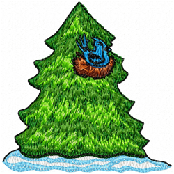 Trees Embroidery Design 4
